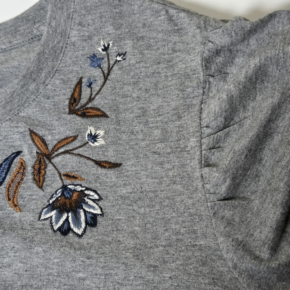DRIFTWOOD Shirt Size XL Clare Long Sleeve Crew Moody Paisley Floral Embroidered - Picture 9 of 12